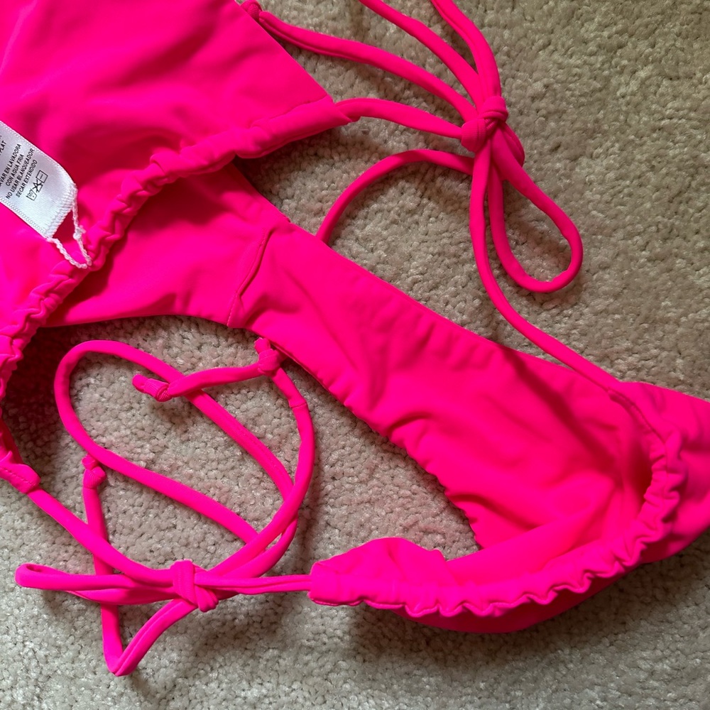 Good American Tiny Tie Triangle Bikini Bottom - image 4